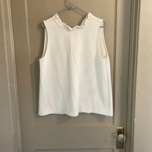 Ann Taylor XL high colored top in cream. Worn.